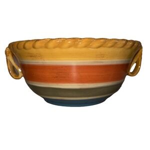 Artimino Tuscan Countryside Stripe - Large Serving/Salad Bowl (e7-1)